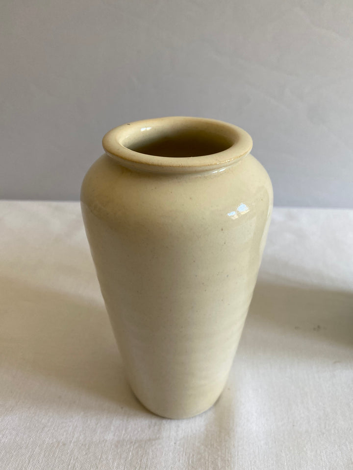 Garden City Mini Oil Jar, white glaze