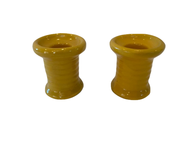 Bauer Ring Spool Candleholders, Pair