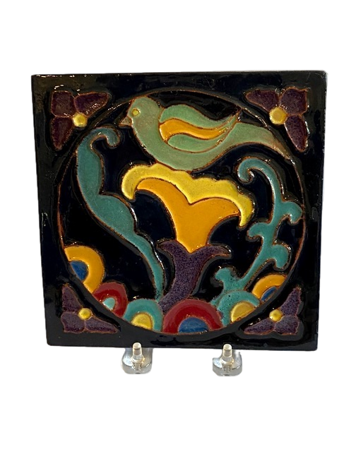 Brayton Laguna Deco Bird & Flowers Tile