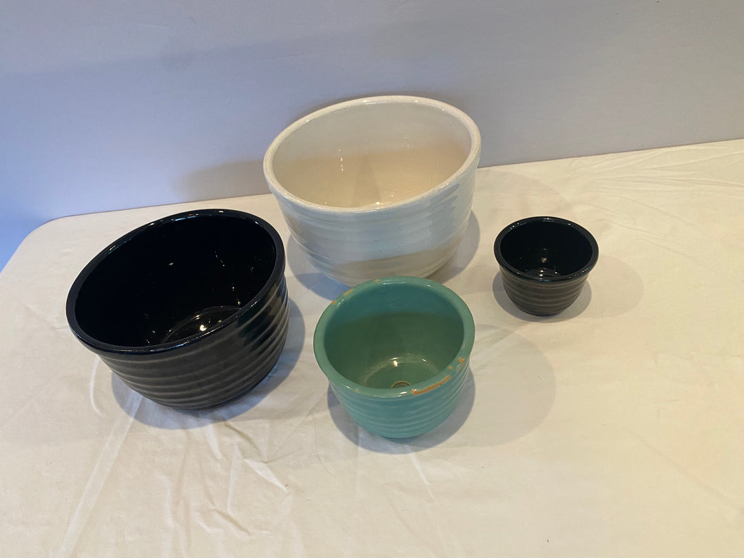 Early Bauer Ringware Planter pots, Rarest small size just added