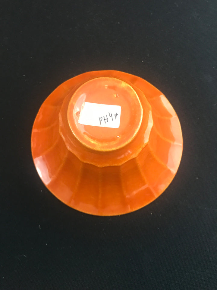 Bauer Mini Flared Vase, Orange glaze