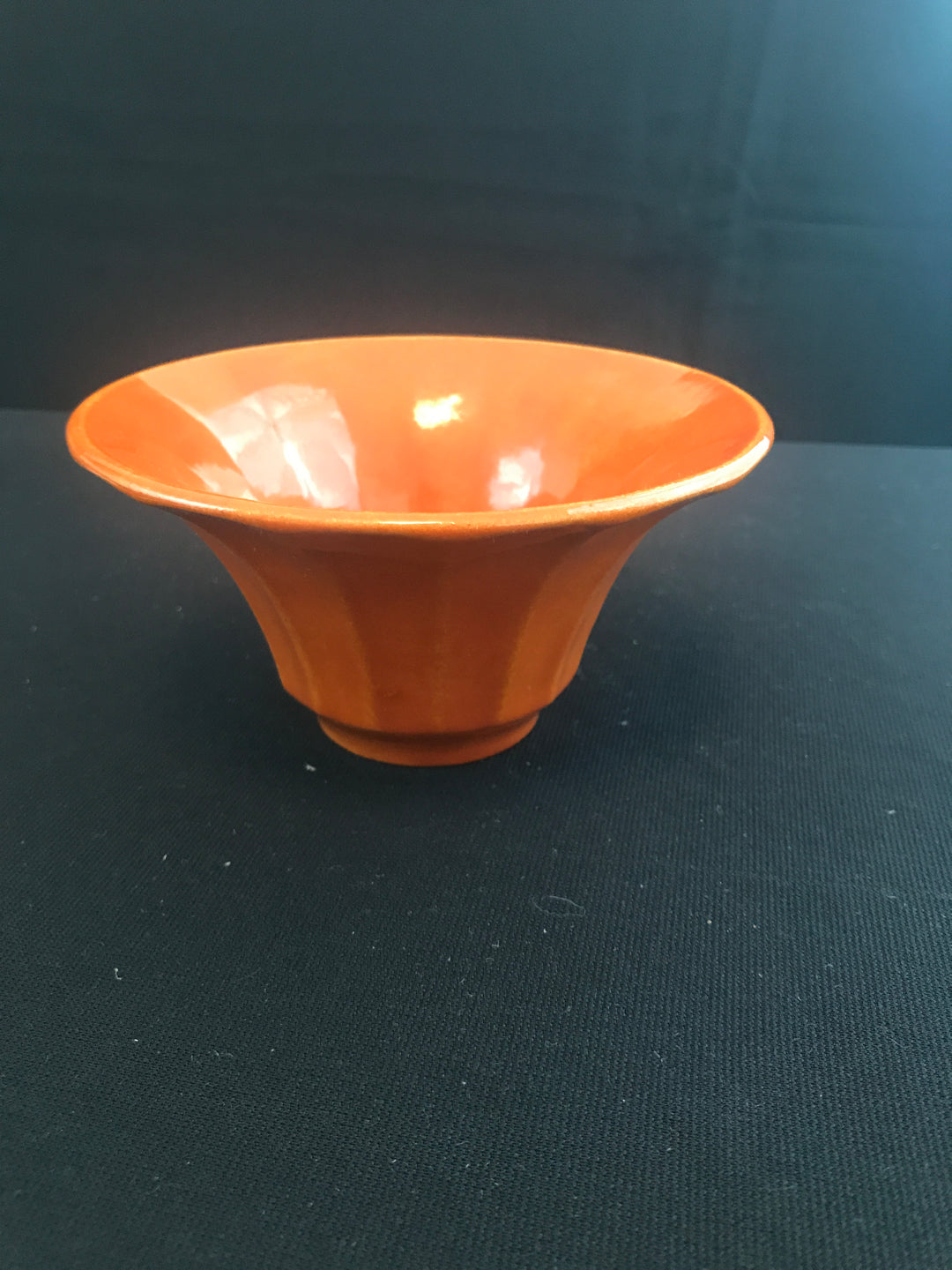 Bauer Mini Flared Vase, Orange glaze