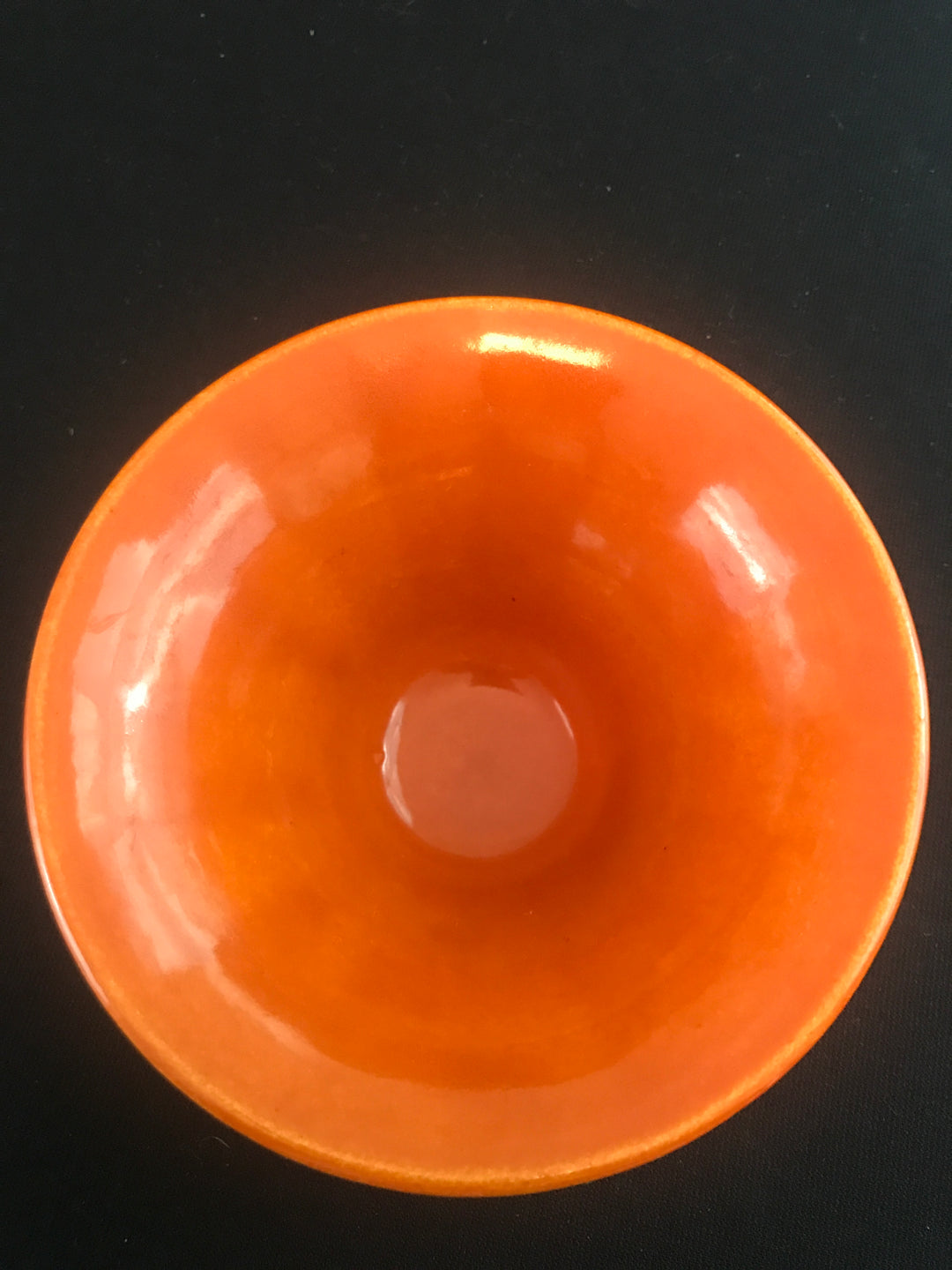 Bauer Mini Flared Vase, Orange glaze