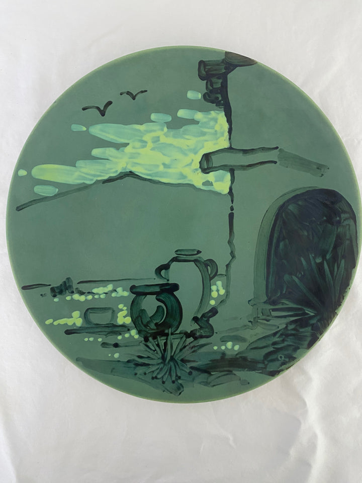 Catalina Glazed Scenic Plaque, Upton Design