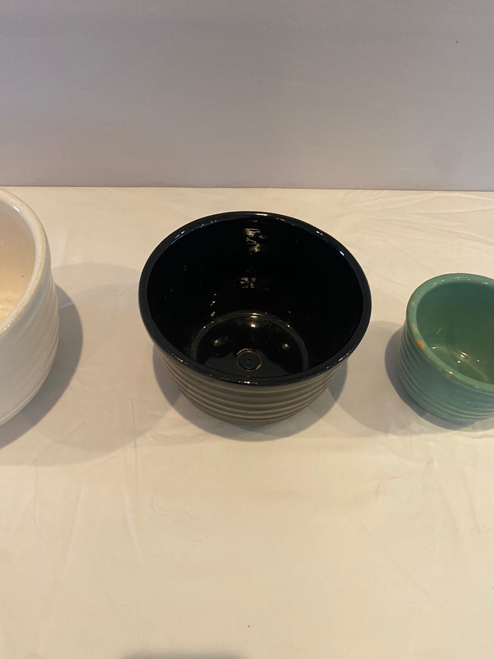 Early Bauer Ringware Planter pots, Rarest small size just added