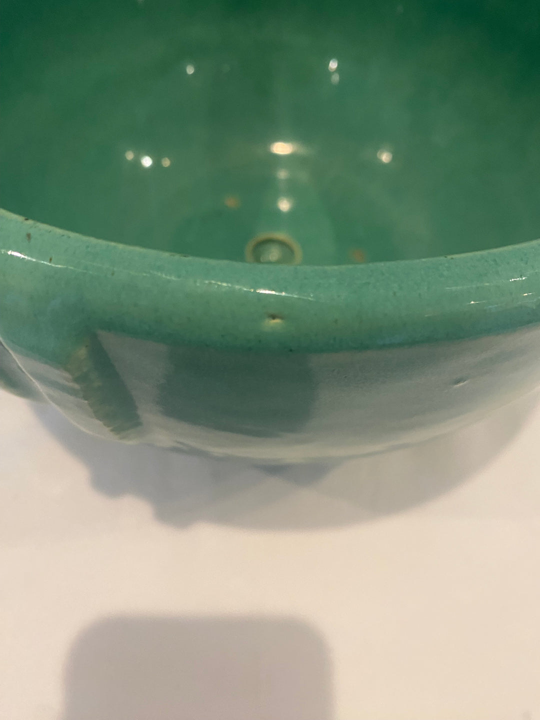 Bauer Indian Pot, Green glaze #8