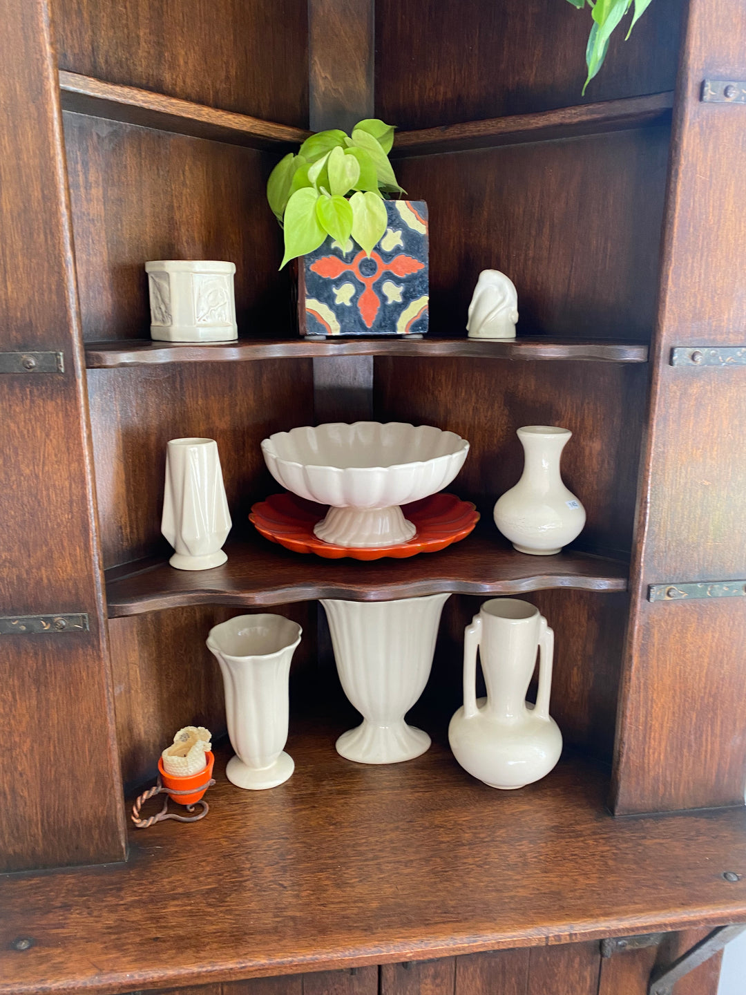 Catalina Island Fluted Pedestal bowl, Creamy White