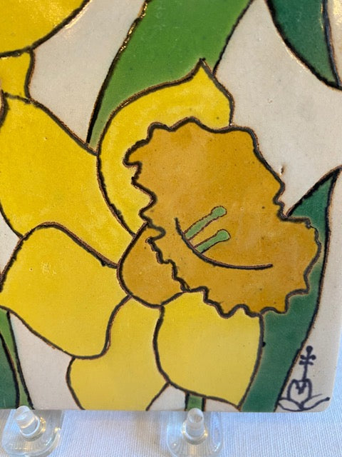 San Jose Potteries Floral Tiles, Priced individually