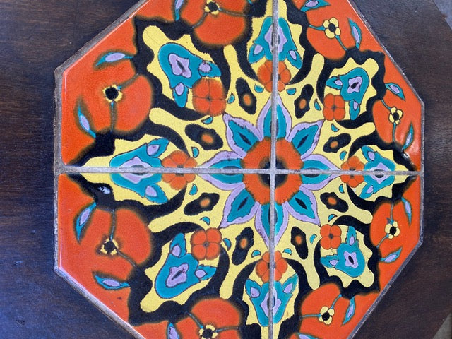 Taylor Tile Table, Gorgeous colors & Wooden base