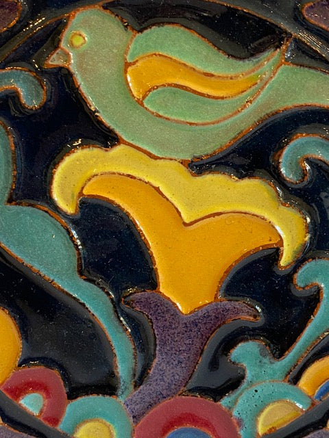 Brayton Laguna Deco Bird & Flowers Tile