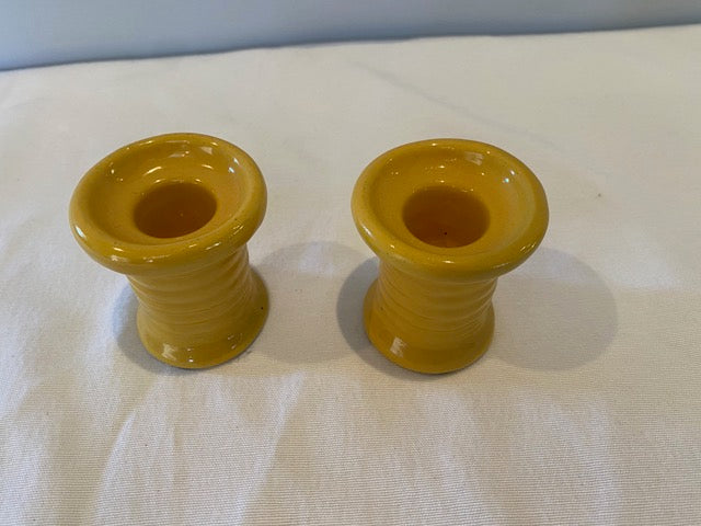 Bauer Ring Spool Candleholders, Pair