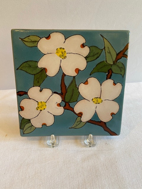 San Jose Potteries Floral Tiles, Priced individually
