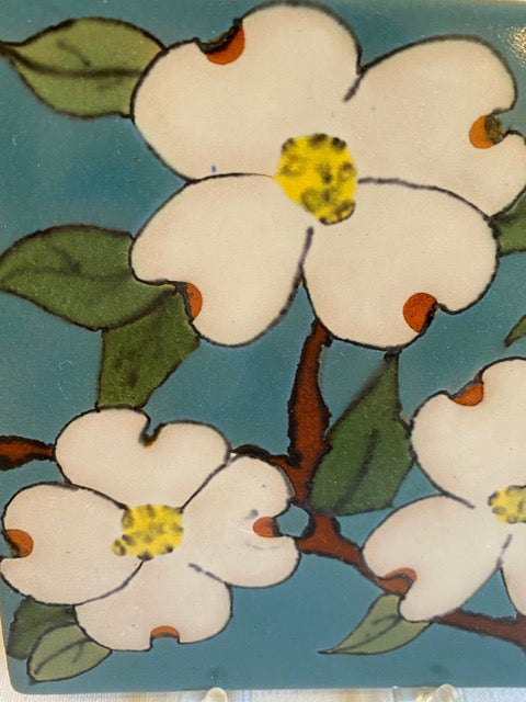 San Jose Potteries Floral Tiles, Priced individually