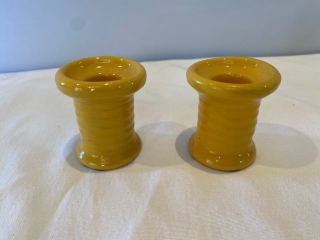 Bauer Ring Spool Candleholders, Pair