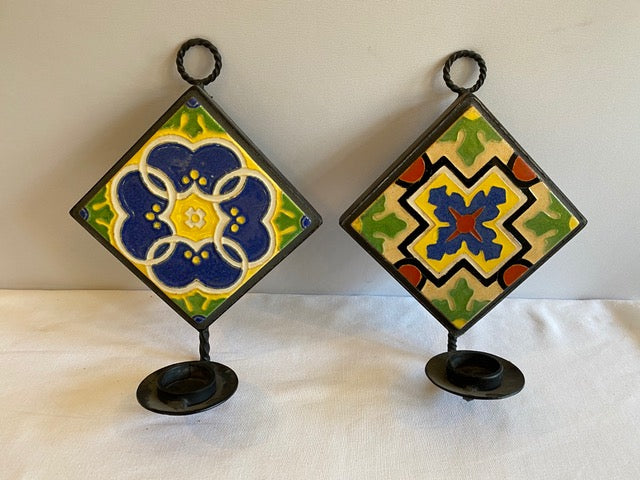 Calco Wall Sconce Candleholders, Pair