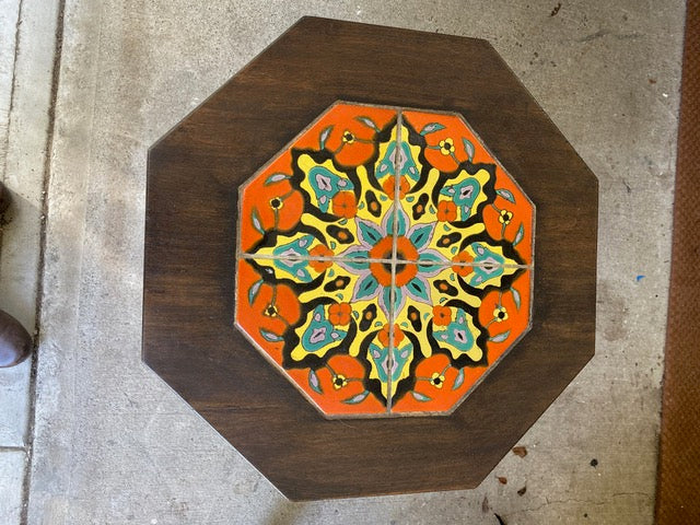 Taylor Tile Table, Gorgeous colors & Wooden base