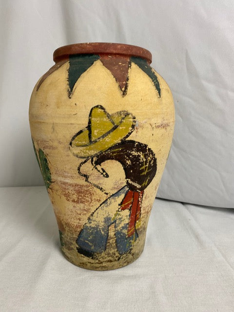 California Rainbow Oil Jar, Tourist Painted Mexicana