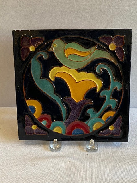 Brayton Laguna Deco Bird & Flowers Tile