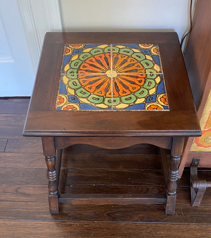 VIntage Malibu Tile Table, original Wooden Base