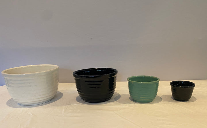 Early Bauer Ringware Planter pots, Rarest small size just added