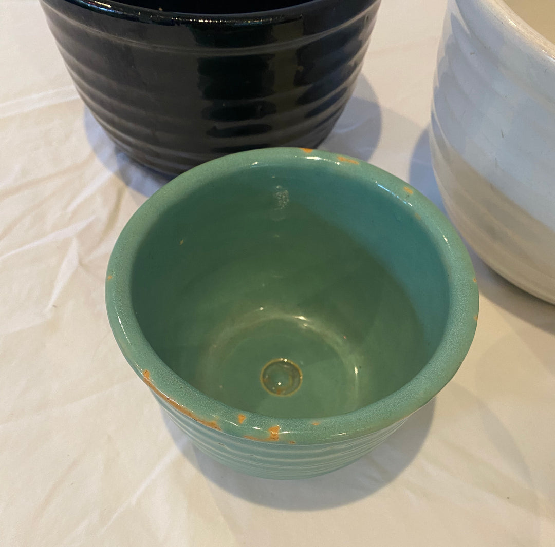 Early Bauer Ringware Planter pots, Rarest small size just added