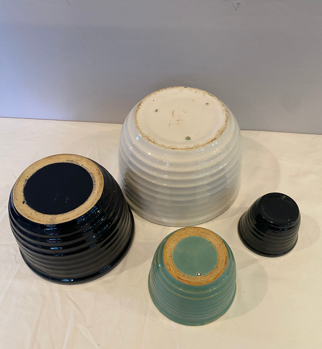 Early Bauer Ringware Planter pots, Rarest small size just added
