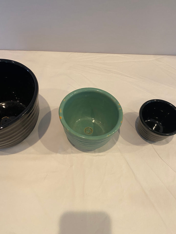 Early Bauer Ringware Planter pots, Rarest small size just added