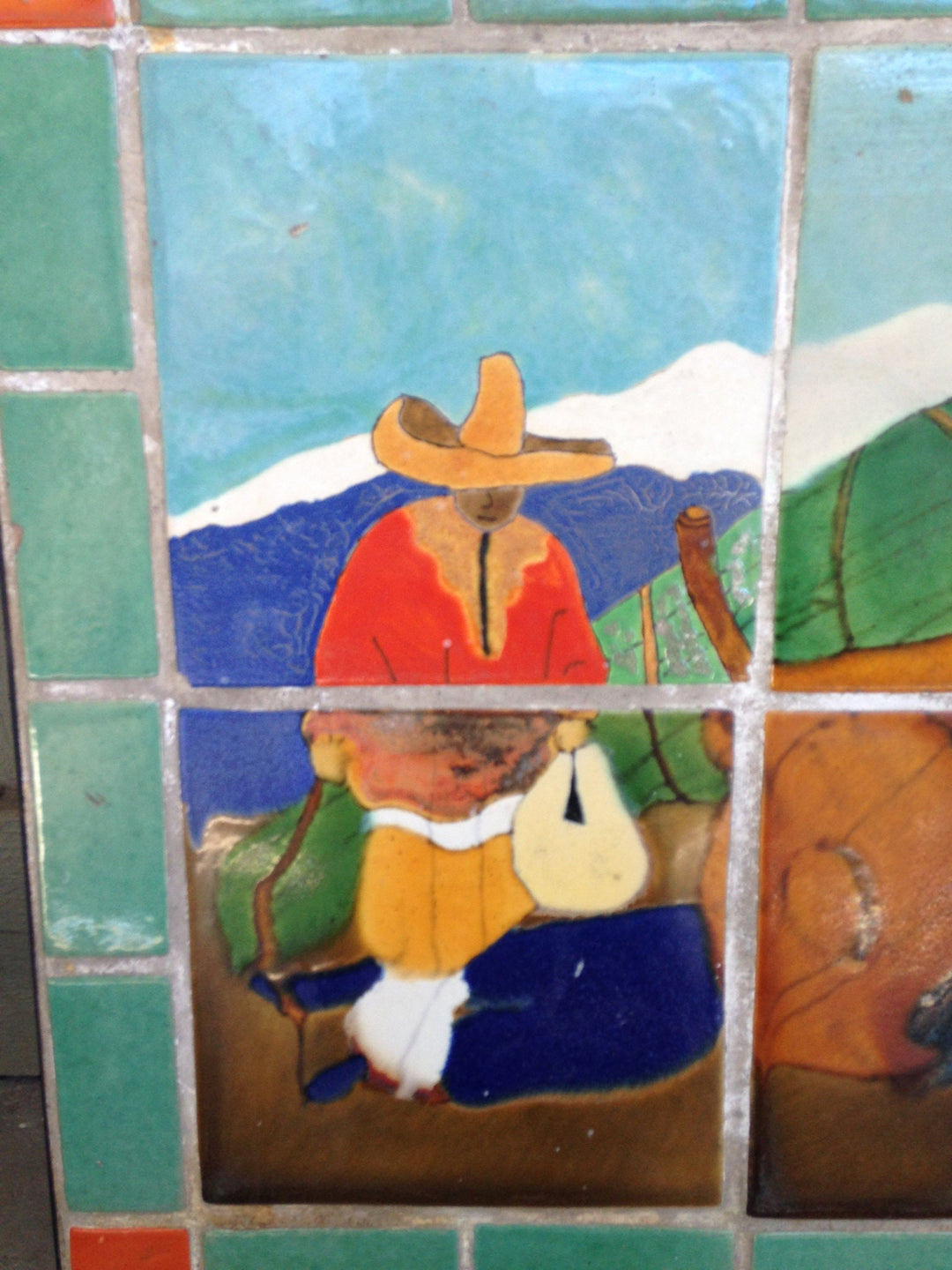 San Jose Workshops Mural - Oxen and Cart 8-8"