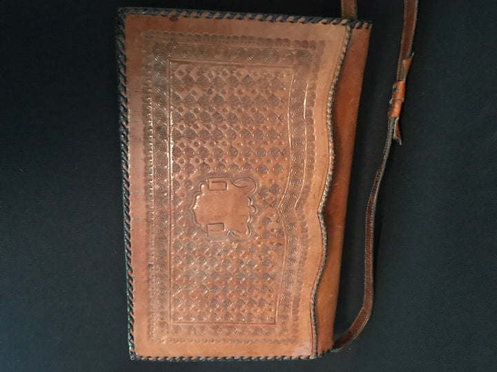 Mexican Hand-tooled Vintage Leather Purse
