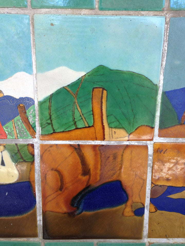 San Jose Workshops Mural - Oxen and Cart 8-8"