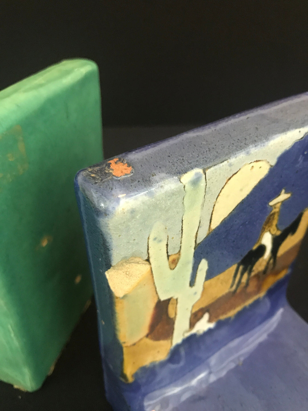 San Jose Bookends, Women holding jugs, Man on donkey