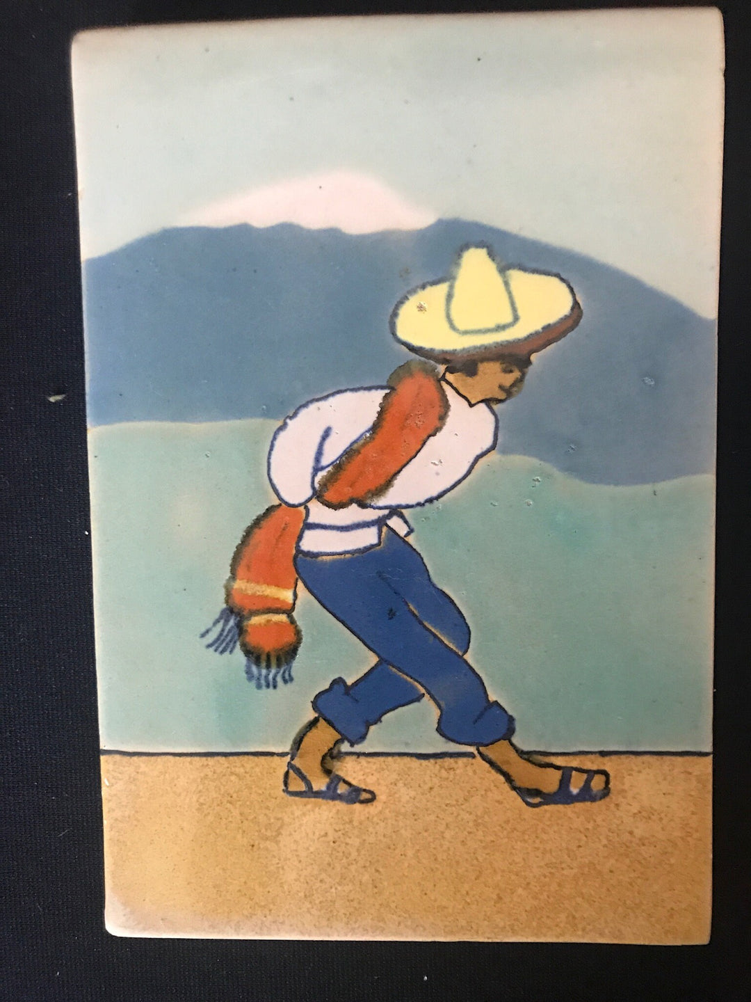 Rare San Jose Mission Tile set, Dancing Couple unusual size