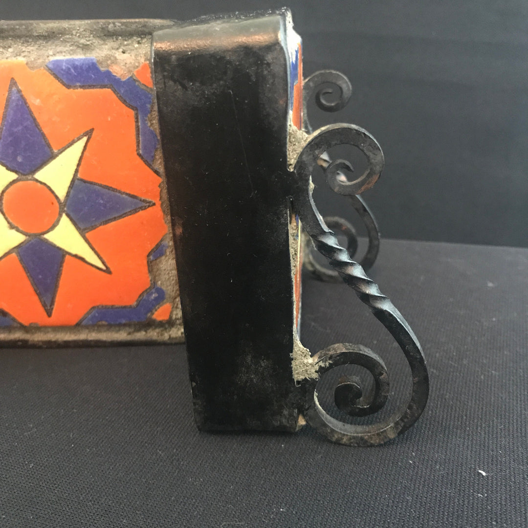 Catalina Star Tile Bookends, Wrought Iron