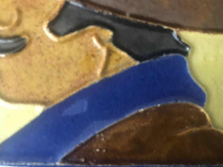 Brayton Laguna Señor and Señorita Tiles, Rare Matching Pair