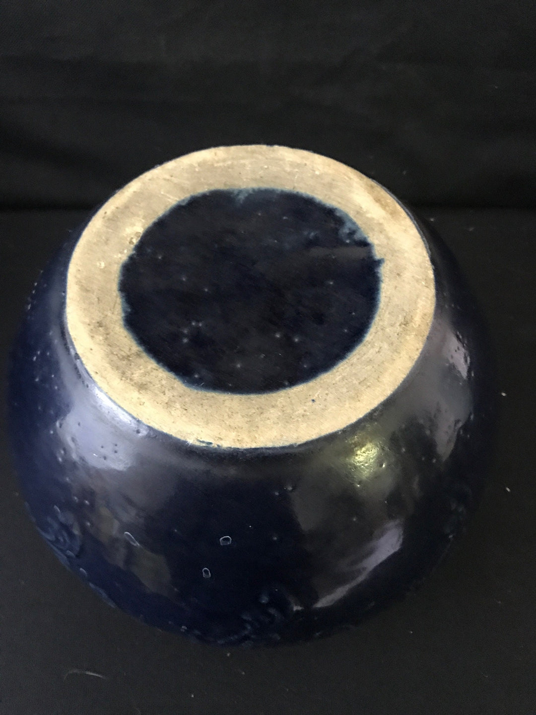 Bauer Early Gardenware, jardiniere, dark blue