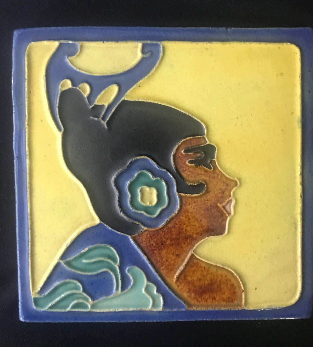 Brayton Laguna Señor and Señorita Tiles, Rare Matching Pair