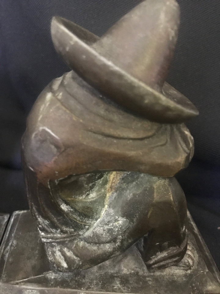 Copper "Siesta Man" Bookends, Pair