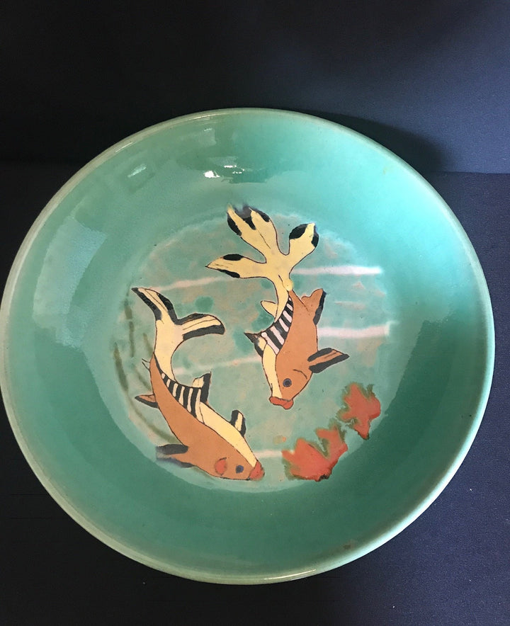 San Jose Mission Large Swirling Fish Decorative Bowl