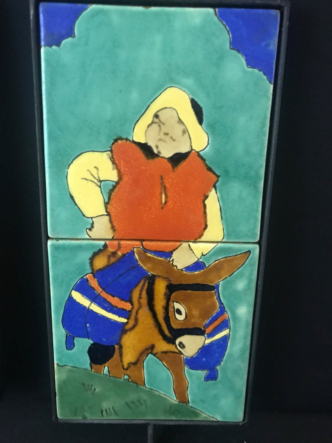 San Jose Workshops Don Quixote and Sancho Panza Wall Plaques, Pot holders PAIR