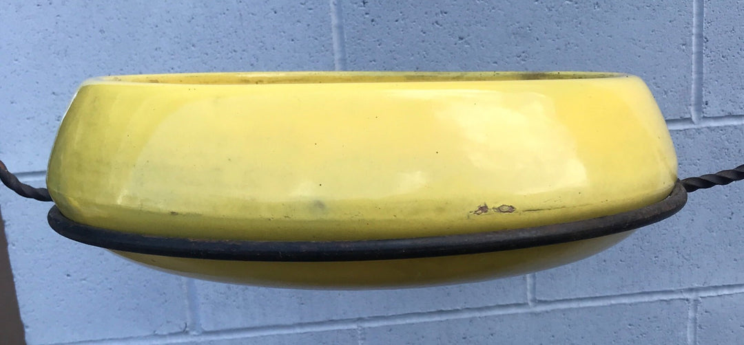 Catalina Island Cactus Bowl, Largest Size, Yellow Original iron holder!