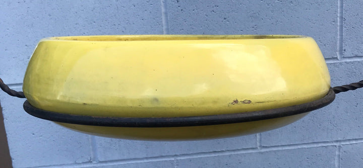 Catalina Island Cactus Bowl, Largest Size, Yellow Original iron holder!