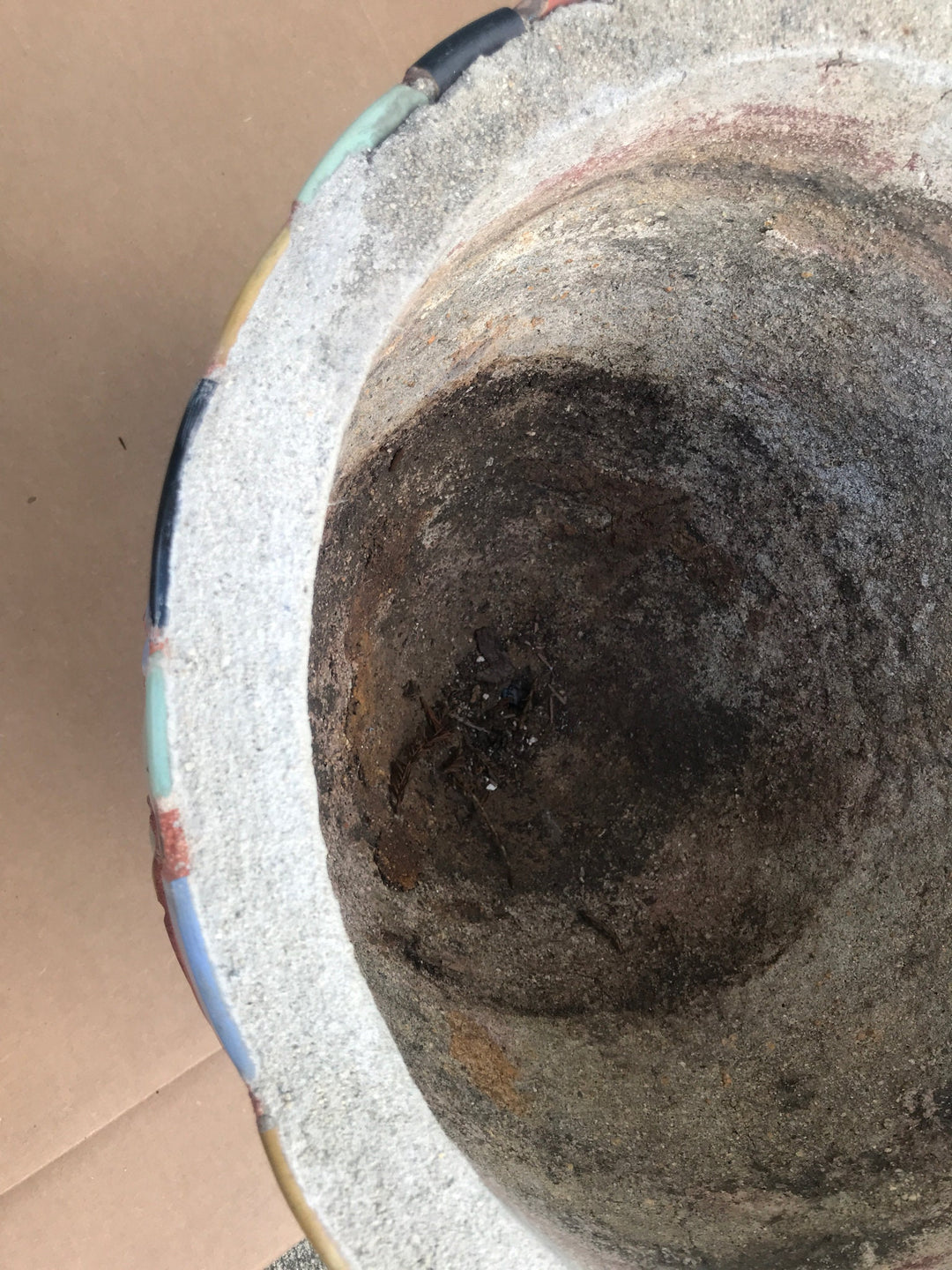 Pair of Hillside Pottery Porch pots, California Rainbow shards