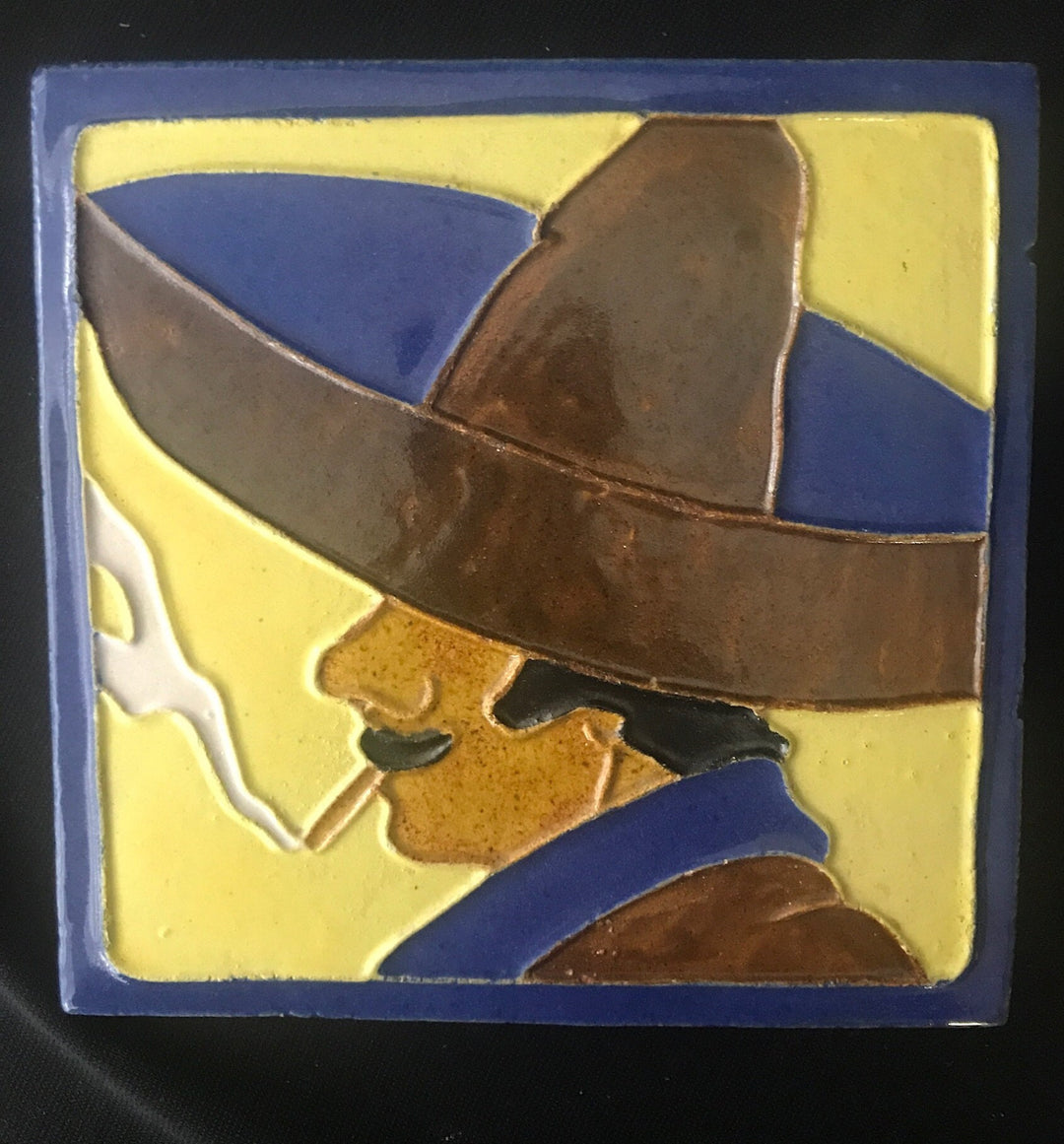 Brayton Laguna Señor and Señorita Tiles, Rare Matching Pair