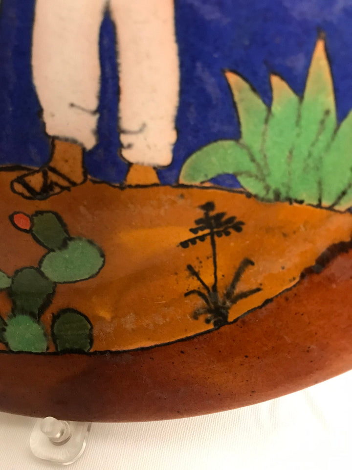 San Jose Plaque, Tlachiquero in a desert scene