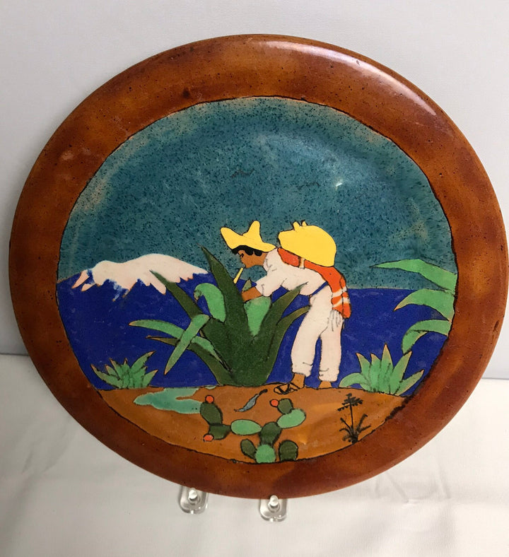 San Jose Plaque, Tlachiquero in a desert scene