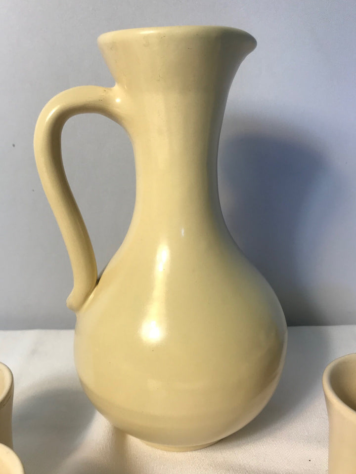 Catalina Wine Pitcher and Set of 8 Wine Cups, White Celebrity Provenance