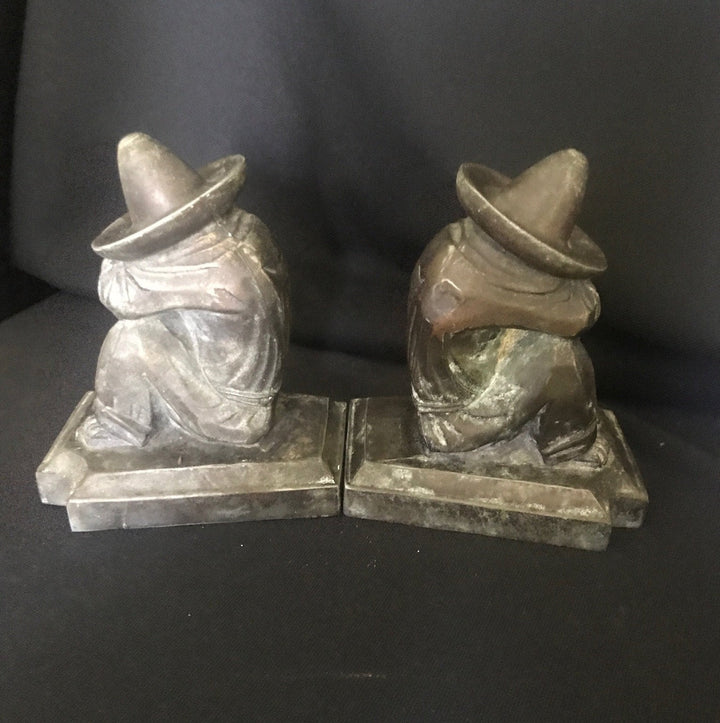 Copper "Siesta Man" Bookends, Pair