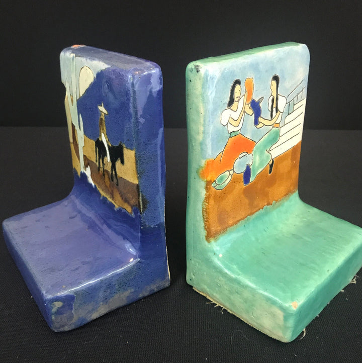 San Jose Bookends, Women holding jugs, Man on donkey