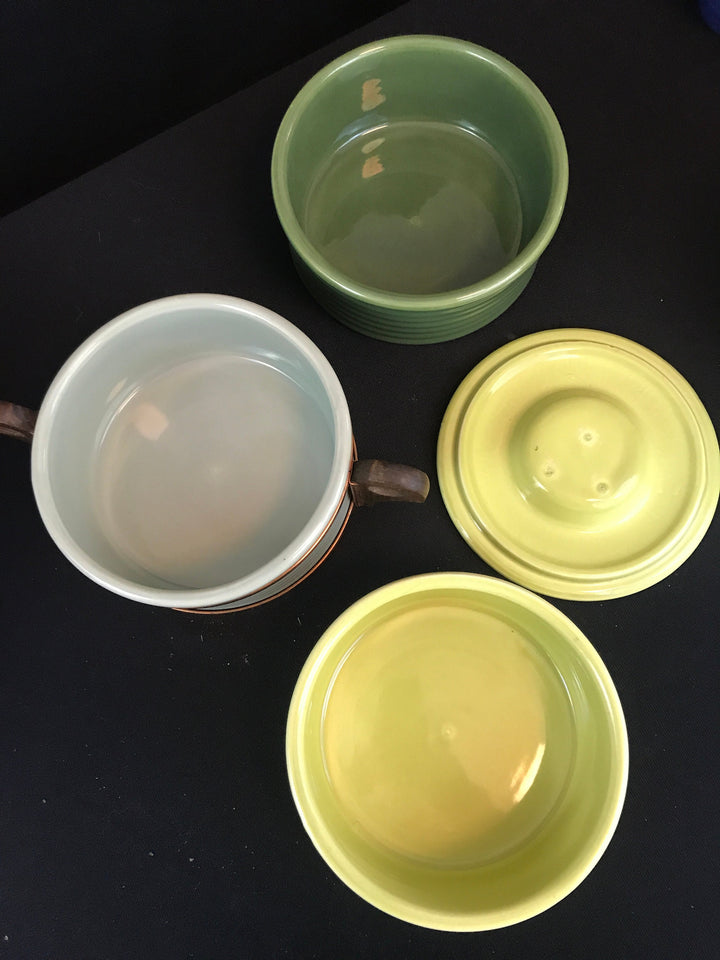 Bauer Ringware Refrigerator Stacker Set of 3, Original holder!