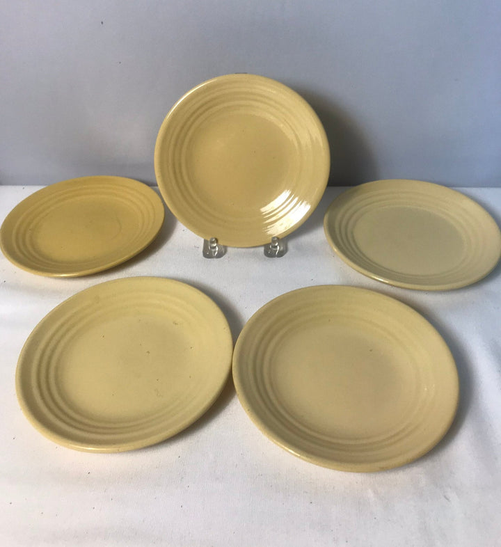 Bauer Ringware Dessert Plates, Ivory